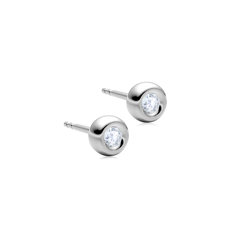 Single Diamond Stud Earrings (14K) – Popular J